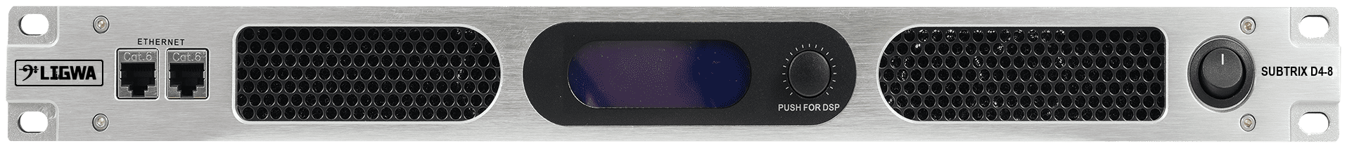 LIGWA SUBTRIX D Series DSP power amplifier front view
